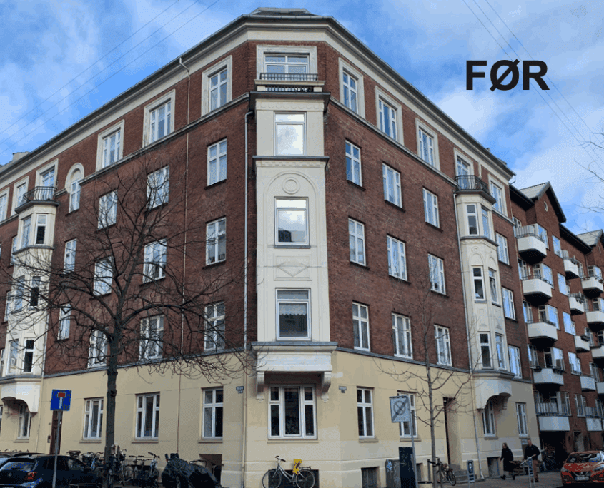 Bygning på Ribegade før renovering